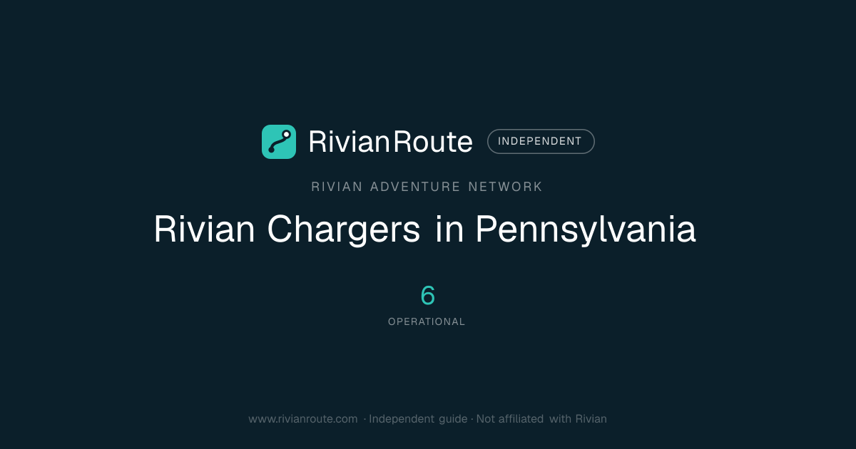 Rivian Chargers in Pennsylvania | RAN Locations | RivianRoute